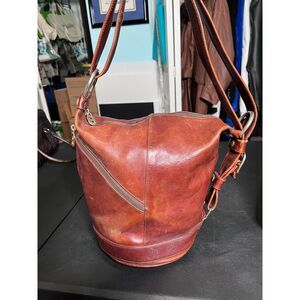 Marino Orlandi Authentic Vintage Italian Leather Bucket Sling Bag